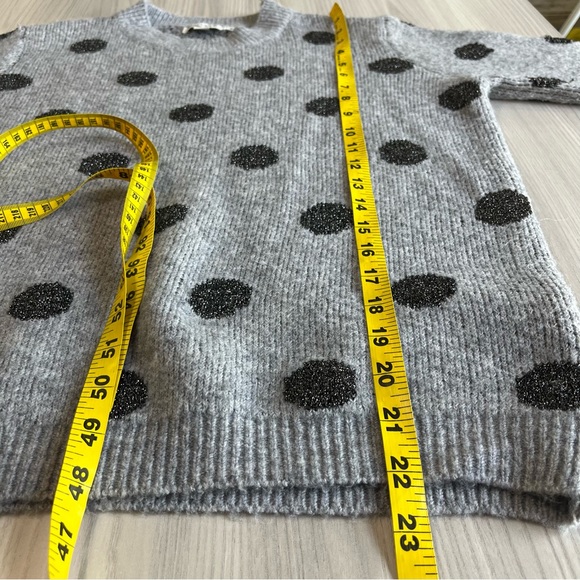 EUC ! Molly Bracken Polka Dot Pattern Sweater Gray Size Small - Picture 6 of 7